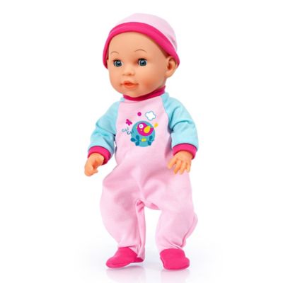 Image showing  Bouncy Baby Doll - 15 in. Bird Pink & Blue