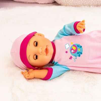 Image showing  Bouncy Baby Doll - 15 in. Bird Pink & Blue