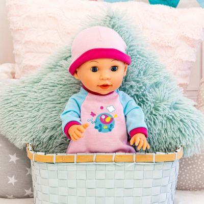 Image showing  Bouncy Baby Doll - 15 in. Bird Pink & Blue