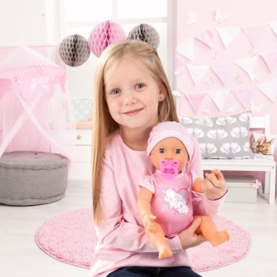 Image showing  Piccolina Newborn Baby Doll - 16 in. Pink Sheep