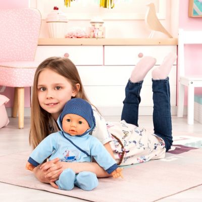 Image showing  Hello Baby Boy Doll - 18 in. Blue Boat Design