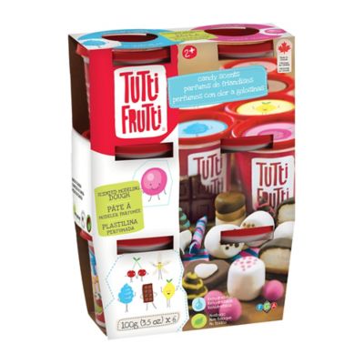 Tutti Frutti 6-Pack Dough: Candy Scents - Scented Modeling Dough Tubs, Age 2+