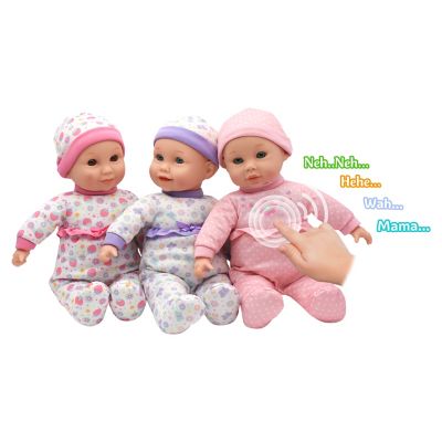 Image showing  14 in. Lovable Talking Triplets Dolls - Kids Pretend Play Ages 2+