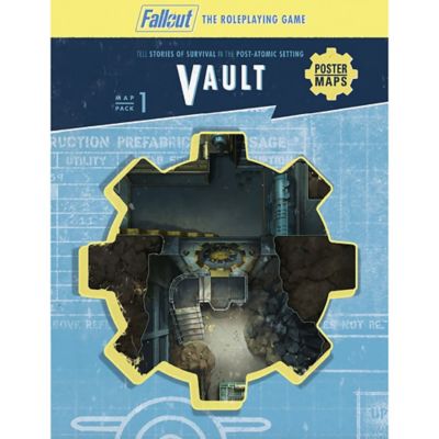 Modiphius Fallout: The Roleplaying Game - Map Pack 1: Vault - RPG Accessory