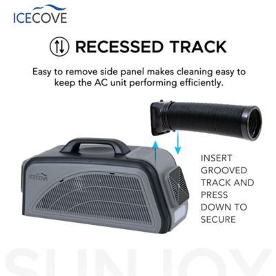 Image showing 6 th IceCove 25.5V Portable Air Conditioner, 43 sq. ft., 2,500 BTU, Gray