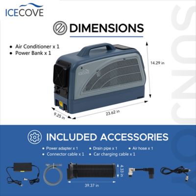 Image showing  Portable Air Conditioner with 1 Battery, Grey