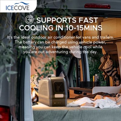 Image showing 8 th IceCove Portable Air Conditioner with 1 Battery, Grey