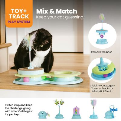 Image showing  2-in-1 Track Topper Scratch & Bat Toy