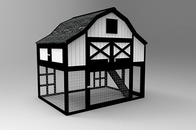 Rugged Ranch Omaha Chicken Coop Black / White