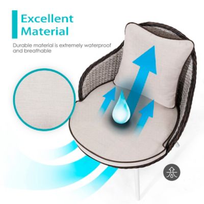 Image showing  3 pc. Bistro Set, White & Light Coffee