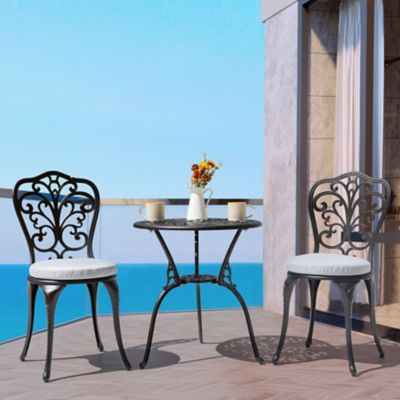 Nuu Garden Outdoor 3 pc. Patio Set with Gray Cushions