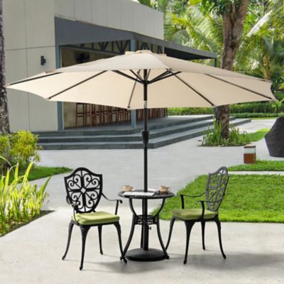 Image showing  3 pc. Outdoor Bistro Set with Green Cushions