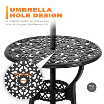 Image showing 9 th Nuu Garden 3 pc. Outdoor Bistro Set with Green Cushions