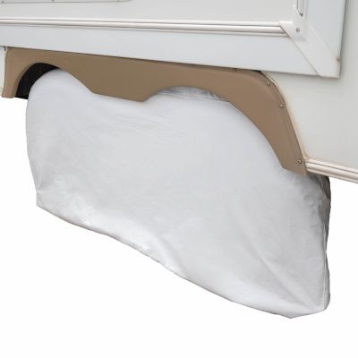 Modern Leisure Sport RV Wheel Cover, Dual Axle, 30-33 in., White