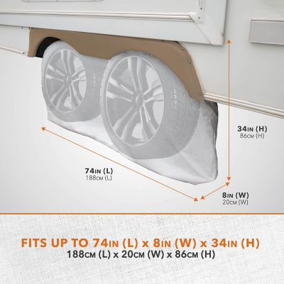 Image showing  Sport RV Wheel Cover, Dual Axle, 30-33 in., White