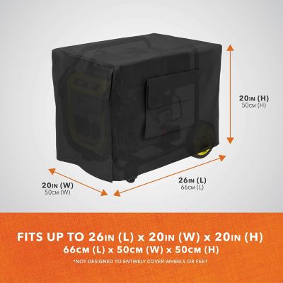 Image showing  Basics Outdoor Generator Cover, 26 in. L x 20 in. W x 20 in. H, Black