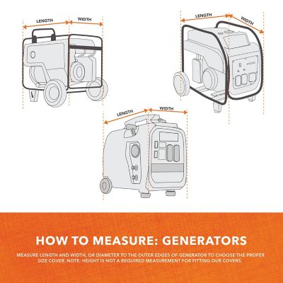 Image showing  Basics Outdoor Generator Cover, 26 in. L x 20 in. W x 20 in. H, Black
