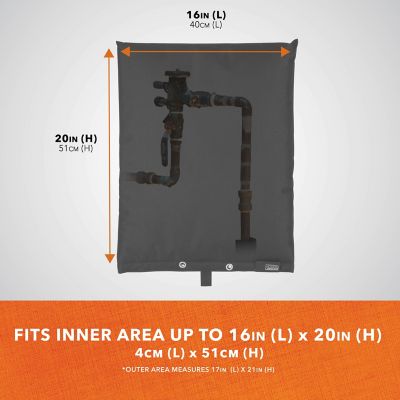 Image showing  Basics Outdoor Sprinkler Backflow Preventer Cover, 16 in. L x 20 in. H, Black