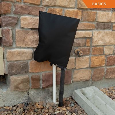 Image showing  Basics Outdoor Sprinkler Backflow Preventer Cover, 16 in. L x 20 in. H, Black