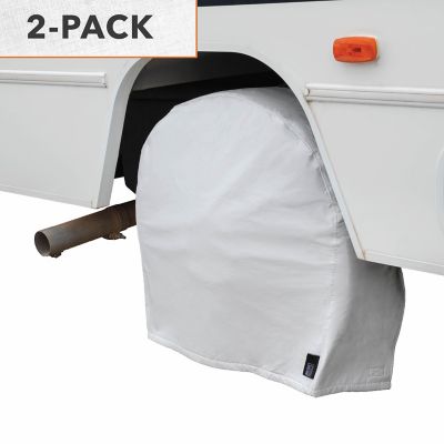 Image showing 6 th Modern Leisure Sport RV Wheel Covers, 2-Pack, 27-30 in. White