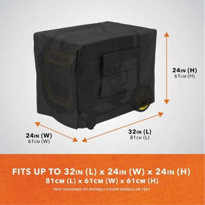 Image showing  Basics Outdoor Generator Cover, 32 in. L x 24 in. W x 24 in. H, Black