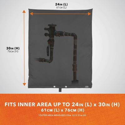 Image showing  Basics Outdoor Sprinkler Backflow Preventer Cover, 24 in. L x 24 in. H, Black