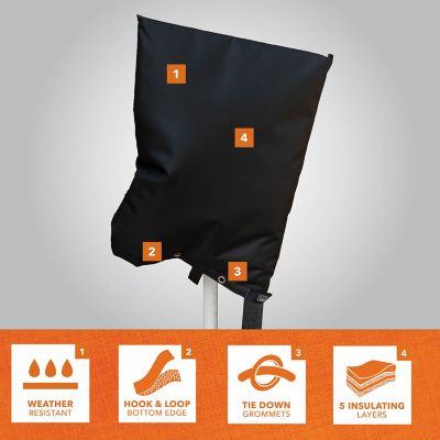 Image showing  Basics Outdoor Sprinkler Backflow Preventer Cover, 24 in. L x 24 in. H, Black