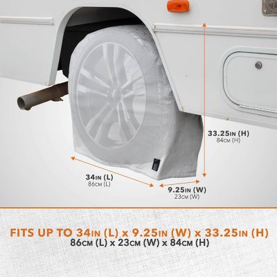 Image showing  Sport RV Wheel Covers, 2-Pack, 30-33 in. White