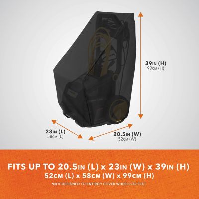 Image showing  Basics Outdoor Pressure Washer Cover, 20. in. L x 23 in. W x 39 in. H, Black