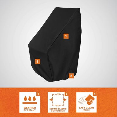 Image showing  Basics Outdoor Pressure Washer Cover, 20. in. L x 23 in. W x 39 in. H, Black