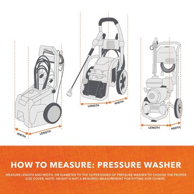 Image showing  Basics Outdoor Pressure Washer Cover, 20. in. L x 23 in. W x 39 in. H, Black
