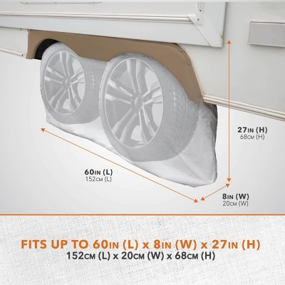 Image showing  Sport RV Wheel Cover, Dual Axle, 24-27 in., White