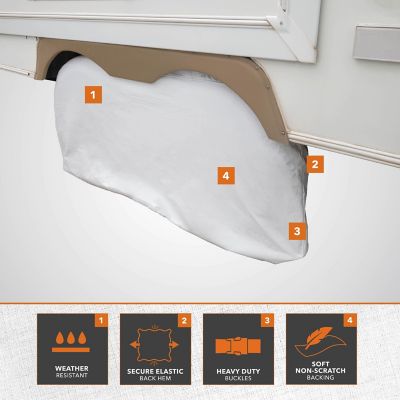 Image showing  Sport RV Wheel Cover, Dual Axle, 24-27 in., White