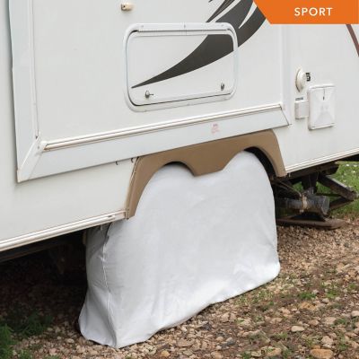 Image showing  Sport RV Wheel Cover, Dual Axle, 24-27 in., White