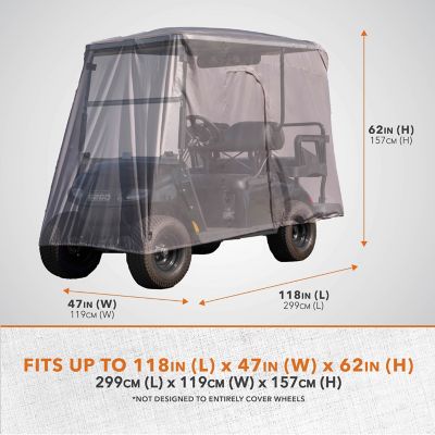 Image showing  Sport Golf Cart Cover for Golf Carts Up to 118 in. x 47 in. x 62 in., 4-Person, Beige
