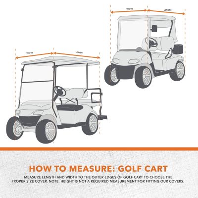 Image showing  Sport Golf Cart Cover for Golf Carts Up to 118 in. x 47 in. x 62 in., 4-Person, Beige
