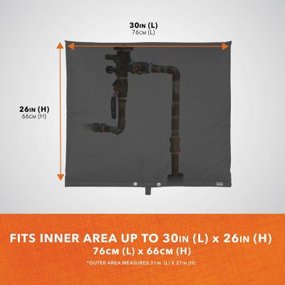 Image showing  Basics Outdoor Sprinkler Backflow Preventer Cover, 30 in. L x 26 in. H, Black