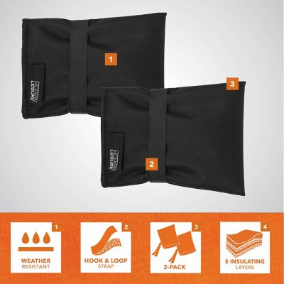 Image showing  Basics Outdoor Faucet Cover, 8 in. L x 5.5 in. H, 2-Pack, Black