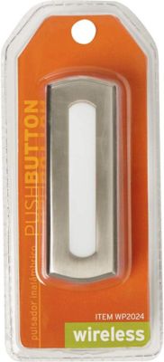 Image showing  Wireless Doorbell Pushbutton Colonial Non-lit Satin
