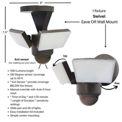 Image showing  1,100-Lumen Motion Security Light, Bronze