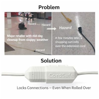 Image showing  Extension Cord Plug Protector Safety Cover, Black, 1 pc.