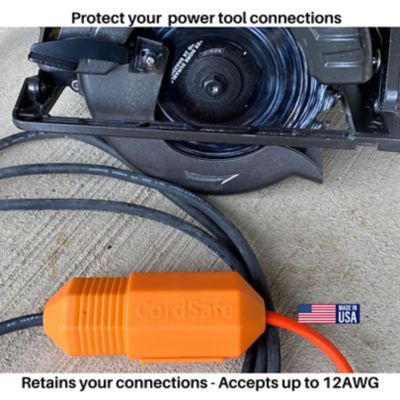 Image showing  Extension Cord Plug Protector Safety Cover, Orange 1 Pc.