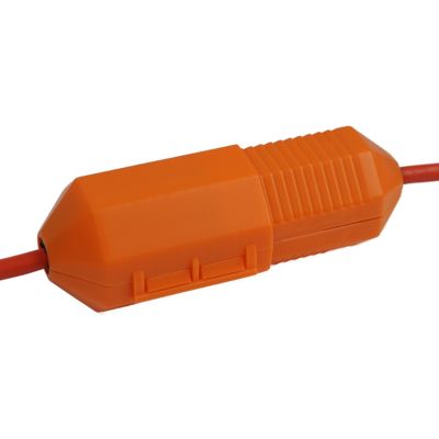 Image showing  Extension Cord Plug Protector Safety Cover, Orange 1 Pc.