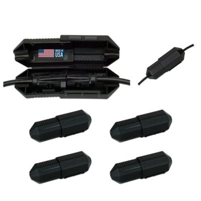 CordSafe Extension Cord Plug Protector Safety Cover, Black 4 Pc.