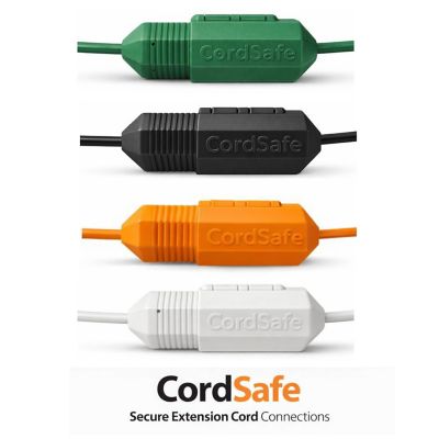 Image showing 6 th CordSafe Extension Cord Plug Protector Safety Cover, Black 4 pc.