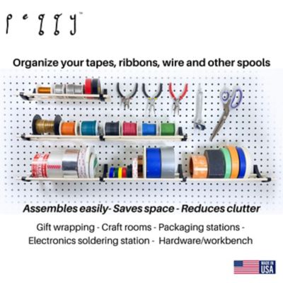 Image showing  Pegboard Tape and Ribbon Organizer Kit, 12 in., 6 pk.