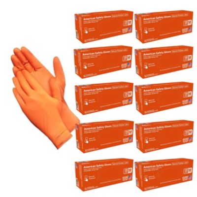 MI Americas American Safety Latex Glove Heavy Duty Disposable, 10 pk., L