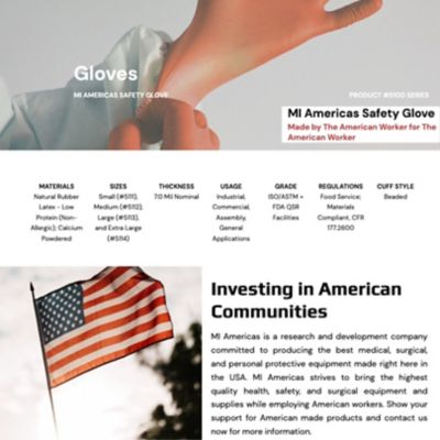 Image showing  American Safety Latex Glove Heavy Duty Disposable, 10 pk., L