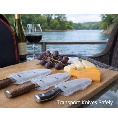 Image showing 7 th BladeGuard Knife Blade Cutlery Protective Cover, 6 in. Clear