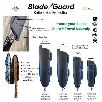Image showing  Secure Knife Blade Edge Protection Cover, Sheath 4 pk. Set